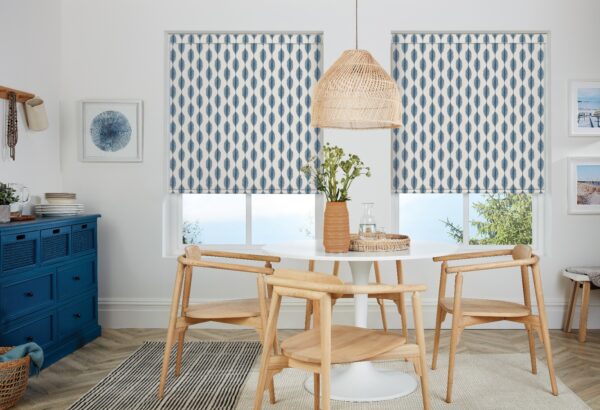 Ikat Azure Roller Blind