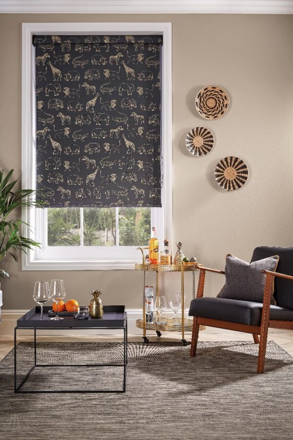 Night Safari Gold Blackout Roller Blind