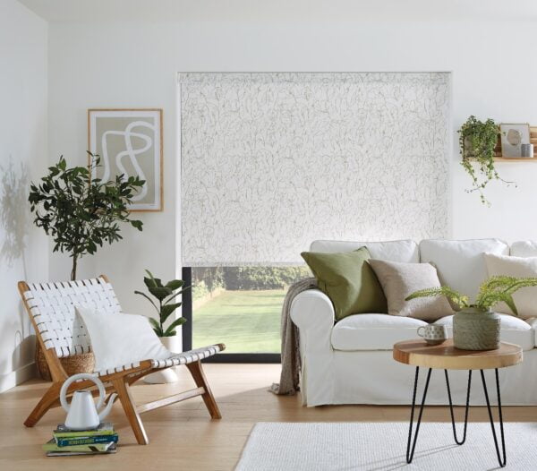 Sweet Pea Stem Green Roller Blind