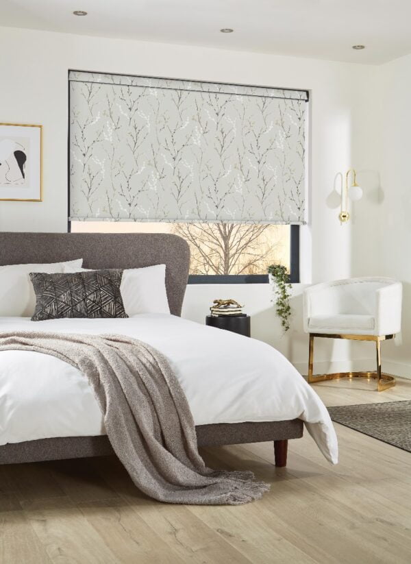 Willow Birch White Blackout Roller Blind