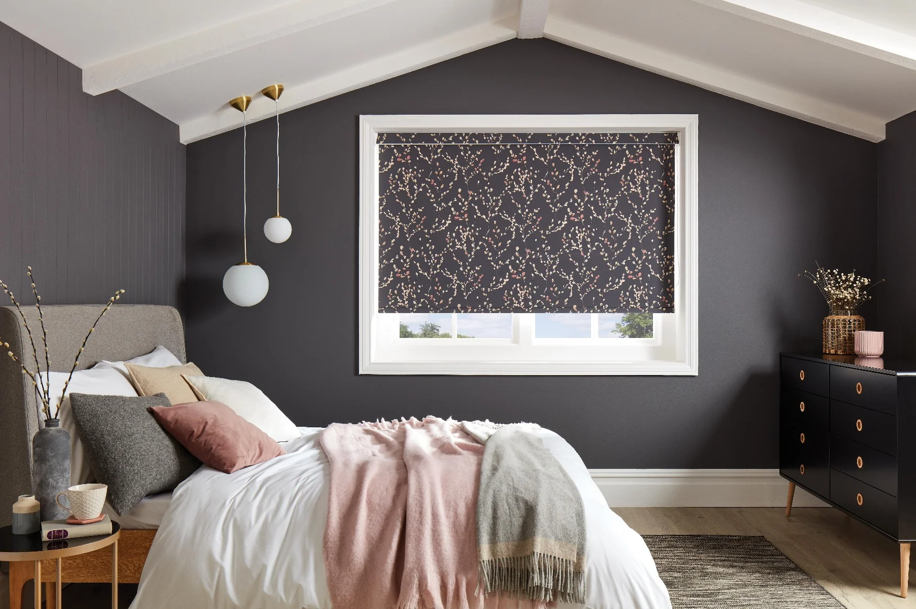 Willow Dusky Rose Blackout Roller Blind