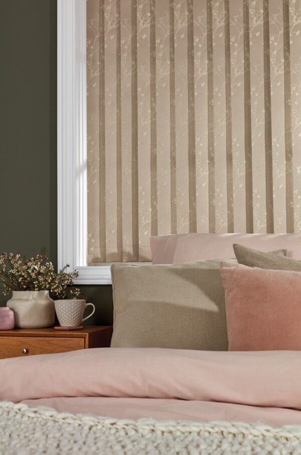 Collina Champagne Fizz blackout vertical blind