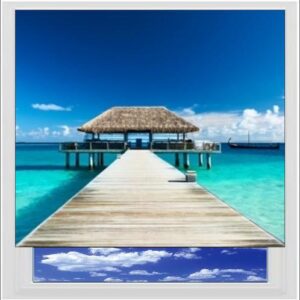 Maldives Jetty Digitally Printed Photo Roller Blind