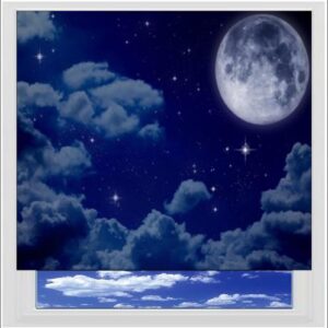 Moon and Stars Digitally Printed Photo Roller Blind