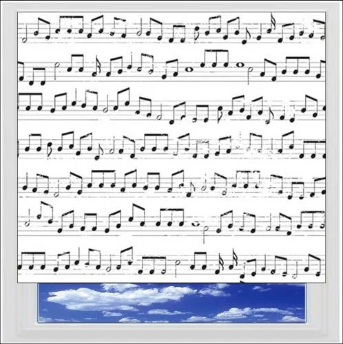 Musical Notes Digitally Printed Photo Roller Blind