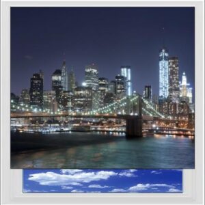 New York City at Night Digitally Printed Photo Roller Blind