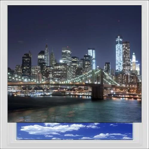 New York City at Night Digitally Printed Photo Roller Blind