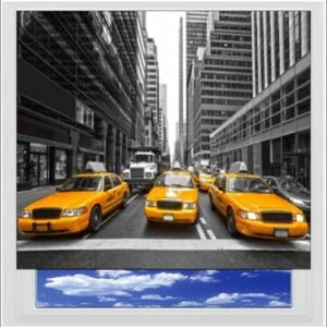 New York Taxis Digitally Printed Photo Roller Blind