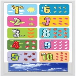 Number Pictures Printed Photo Roller Blind