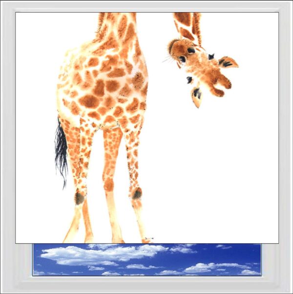 Peek A Boo Giraffe Digitally Printed Photo Roller Blind