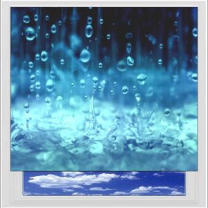 Rain Drops Digitally Printed Photo Roller Blind