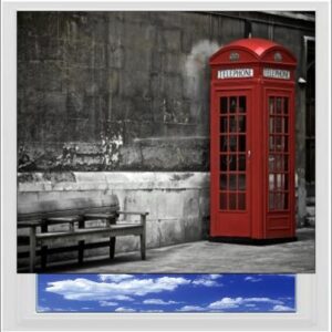 Red Telephone Box Digitally Printed Photo Roller Blind