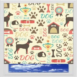 Retro Dogs Digitally Printed Photo Roller Blind