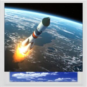Rocket Blast Off Digitally Printed Photo Roller Blind