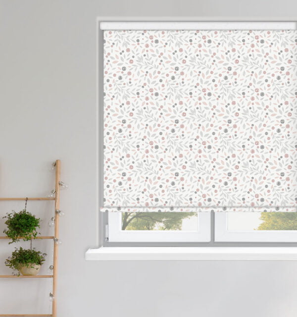 Cotton Flower Blush Roller Blind