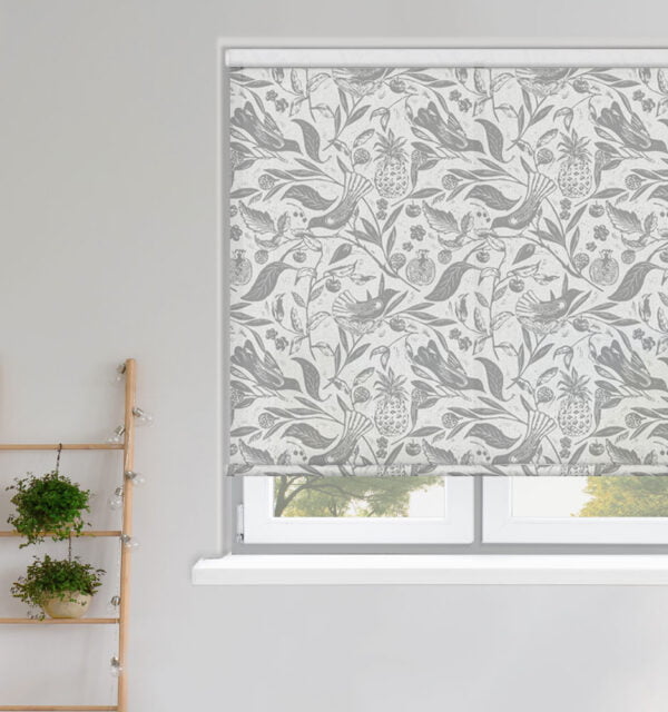 Folk Silver Roller Blind