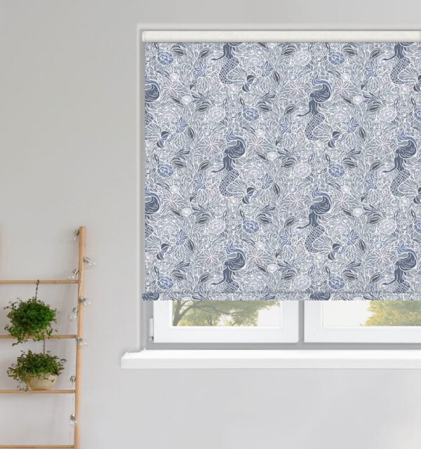 Mermaids of Mayflower Indigo Blackout Roller Blind