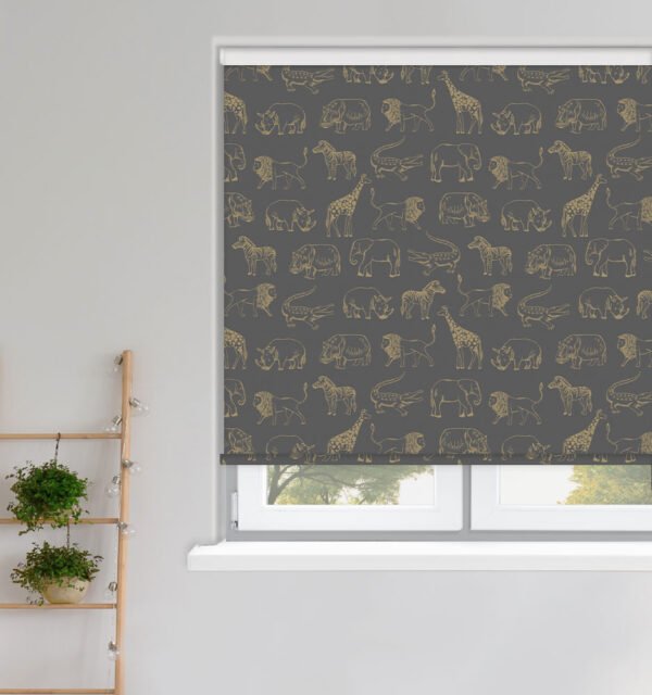 Night Safari Gold Blackout Roller Blind