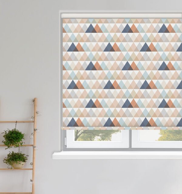 Polygon Tangerine Blackout Roller Blind