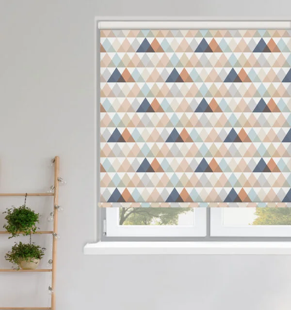 Polygon Tangerine Blackout Roller Blind