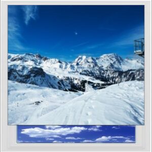 Snow Covered Mountains Digitally Printed Photo Roller Blind