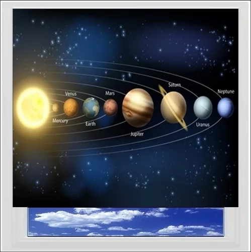 Solar System Digitally Printed Photo Roller Blind