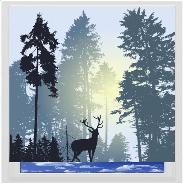 Stag Silhouette Digitally Printed Photo Roller Blind
