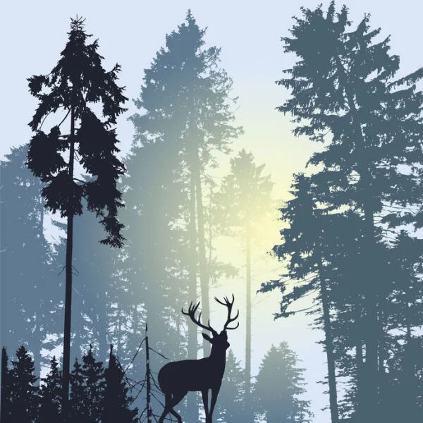 Stag Silhouette Digitally Printed Photo Roller Blind - Image 2