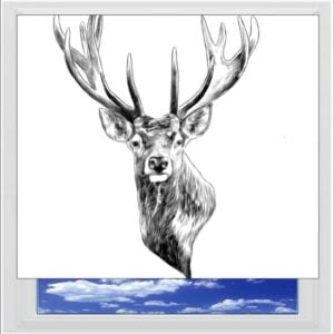 Stags Head Digitally Printed Photo Roller Blind
