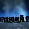 Stonehenge at Night Digitally Printed Photo Roller Blind - Image 2