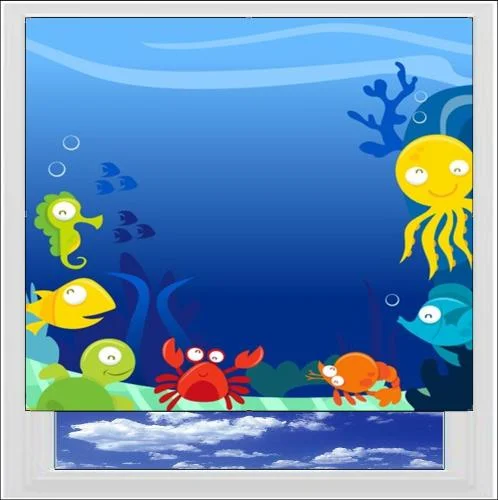 Underwater Sea Life Digitally Printed Photo Roller Blind