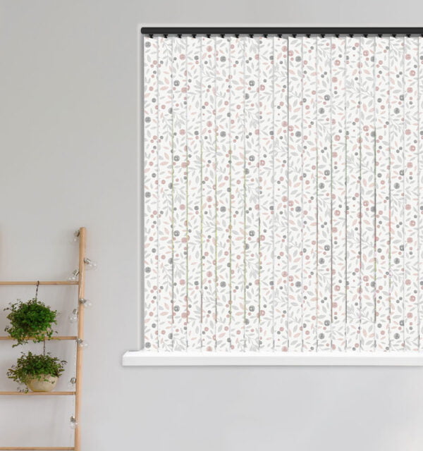 Cotton Flower Blush Vertical Blind