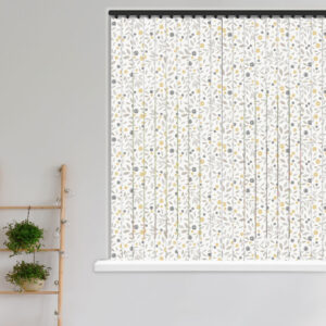 Cotton Flower Ochre Vertical Blind