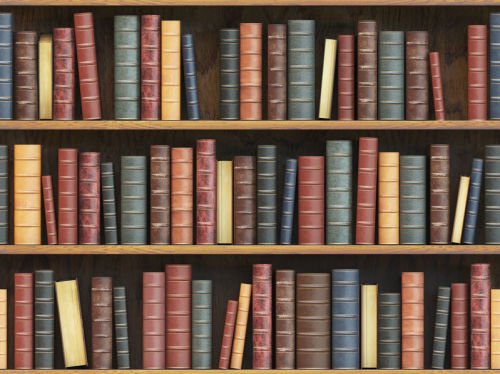 Vintage Bookcase Digitally Printed Photo Roller Blind - Image 2