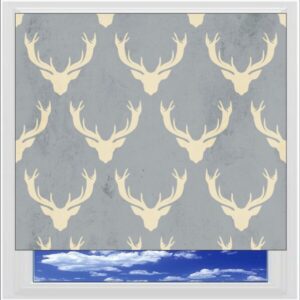 Vintage Stags Heads Digitally Printed Photo Roller Blind