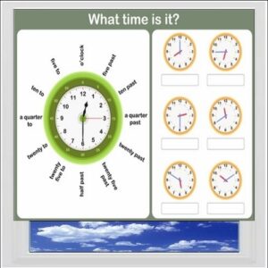 What Time Is It Digitally Printed Photo Roller Blind