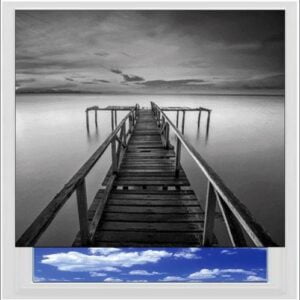 Wooden Jetty Digitally Printed Photo Roller Blind