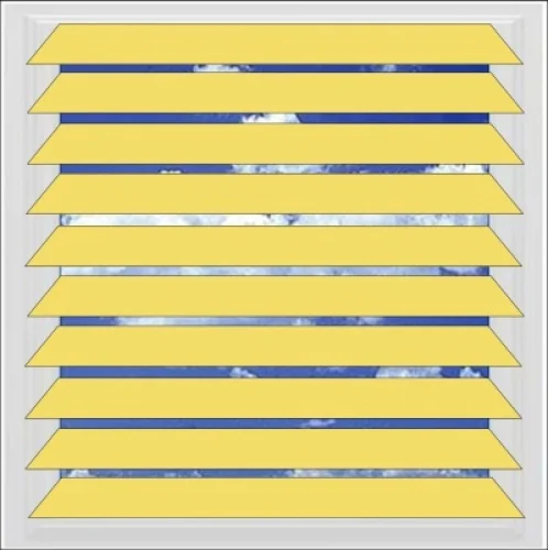 Yellow aluminium venetian blind