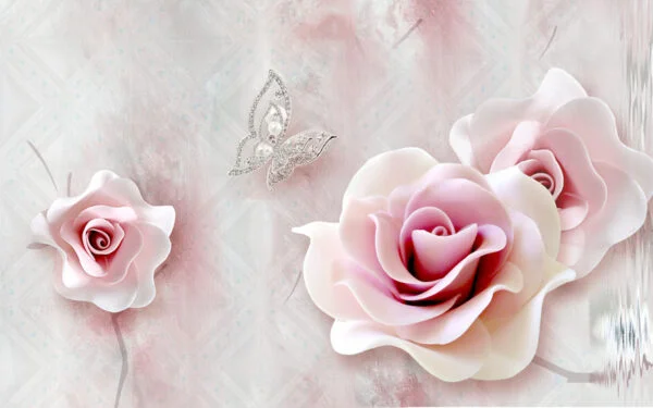 Pink Roses Digitally Printed Photo Roller Blind