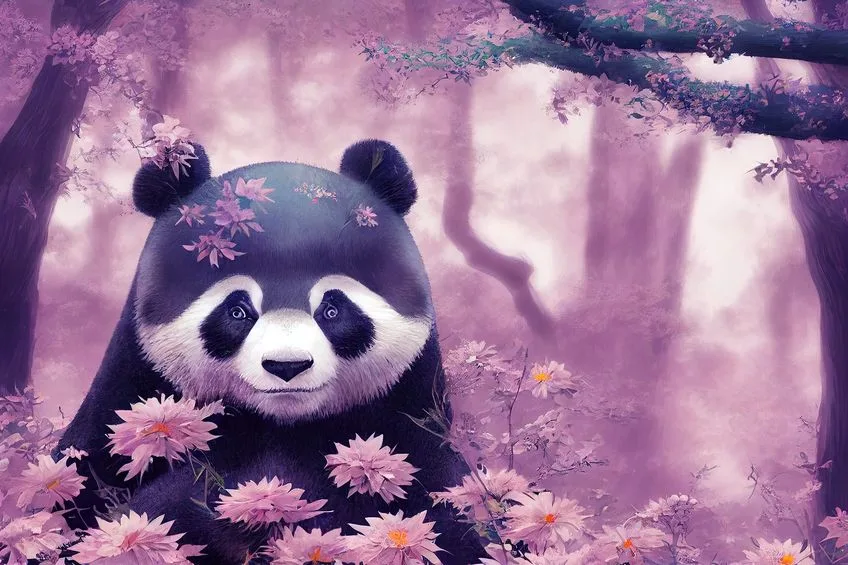 Panda Digitally Printed Photo Roller Blind