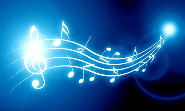 Neon Music Notes Digitally Printed Photo Roller Blind - Image 2