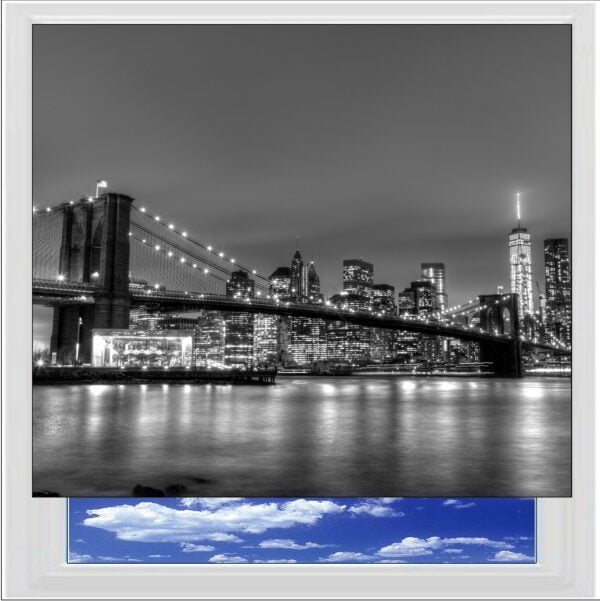 Brooklyn Bridge BW Digitally Printed Photo Roller Blind
