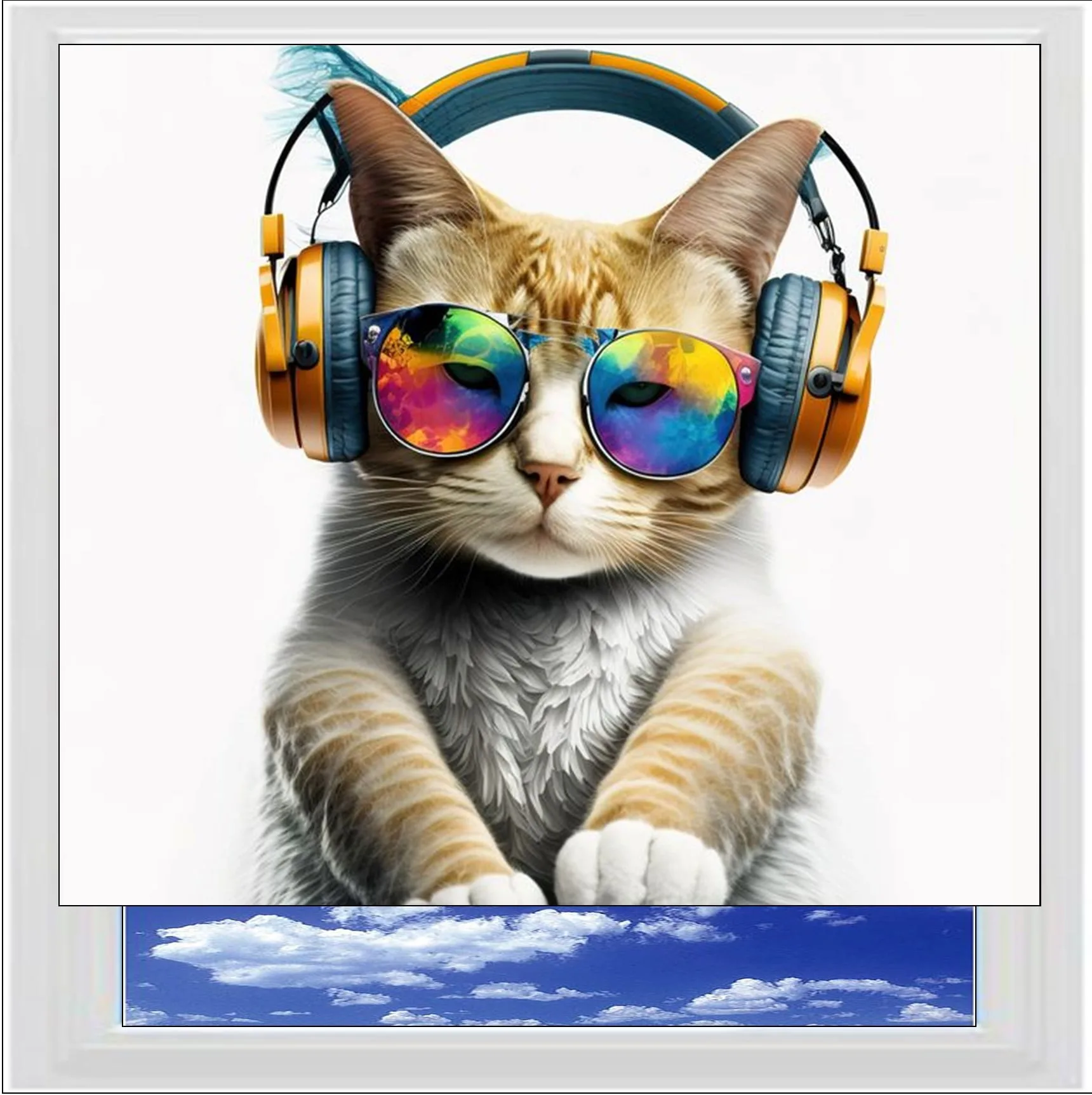 Cool Cat Digitally Printed Photo Roller Blind