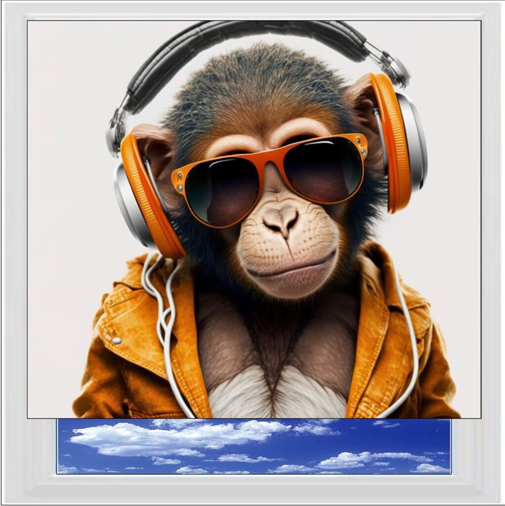 Cool Monkey Photo Roller Blind