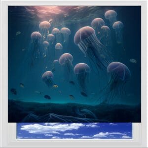 Deep Sea Jellyfish Digitally Printed Photo Roller Blind