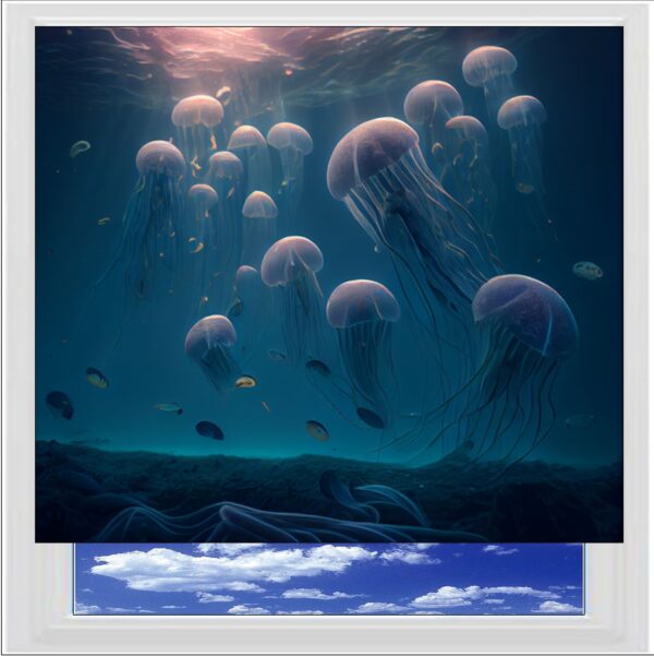 Deep Sea Jellyfish Digitally Printed Photo Roller Blind