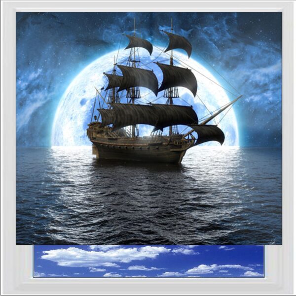 Pirate Ship Digitally Printed Photo Roller Blind