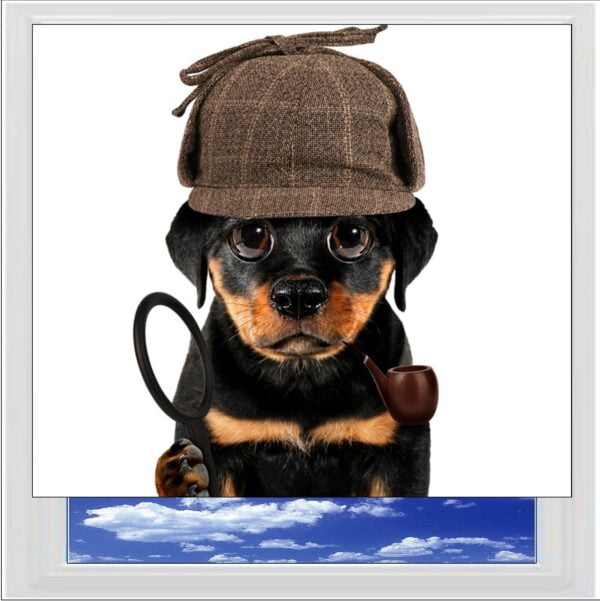 Puppy Detective Digitally Printed Photo Roller Blind