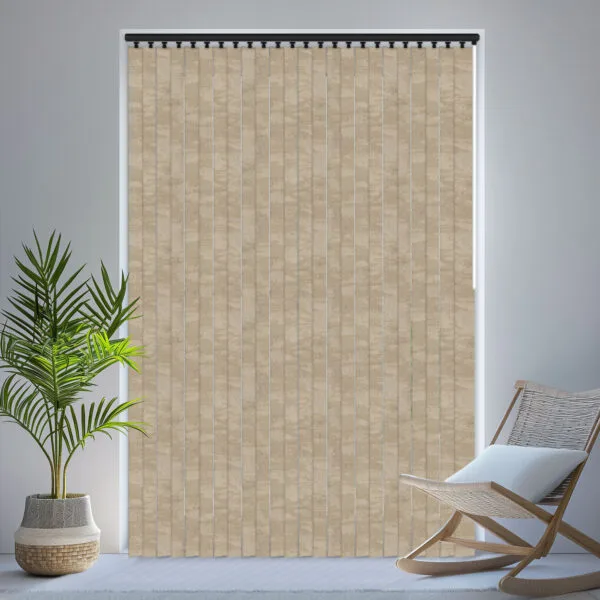 Argent Gold Blackout Vertical Blind