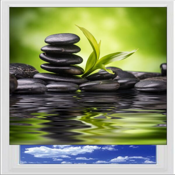 Zen Stones Digitally Printed Photo Roller Blind